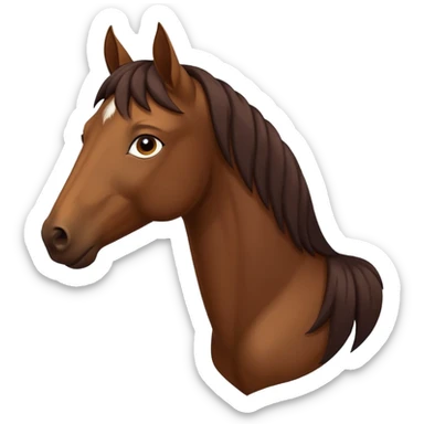 reading brown horse sticker