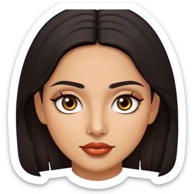 Beautiful, Mexican, dark hair, brown eyes, woman sticker