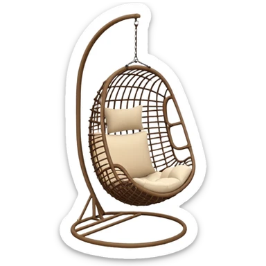 modern hanging chair sticker