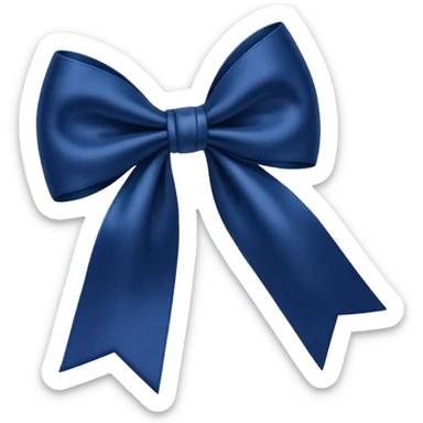 Navy blue bow  sticker