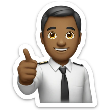 nice, with a smile and a nod while pointing a finger. sticker