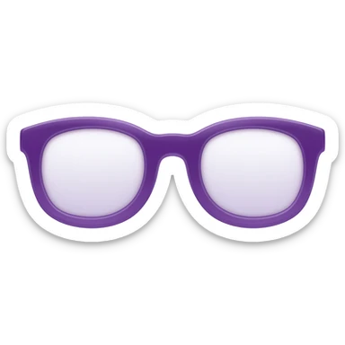 purple glasses sticker