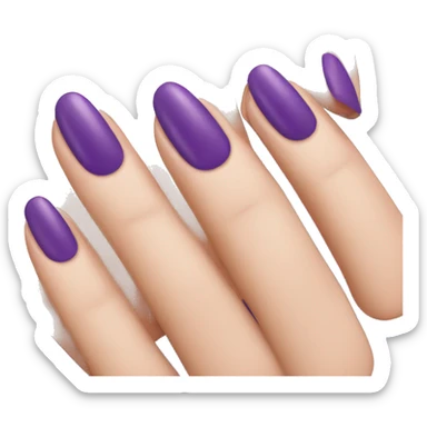 nails with purple polish sticker