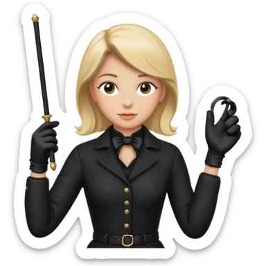 guantes negros hipica mas para pal sticker