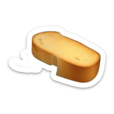 A piece of bread and a cup of coffee. sticker