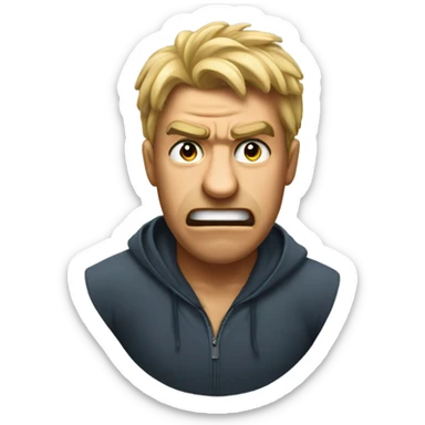 losing a bet and getting angry sticker