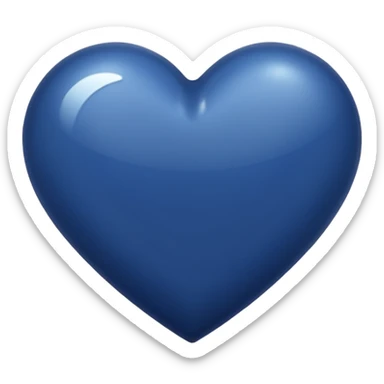 NAVY BLUE heart emoji sticker