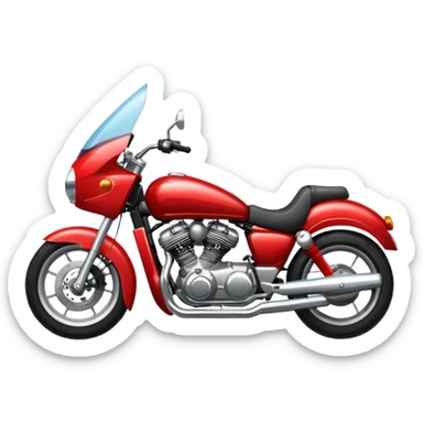 Red motorcycle sticker