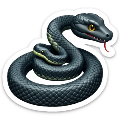Snake black shadow sticker