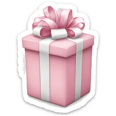 Light pink Christmas gifts under a white Christmas tree  sticker