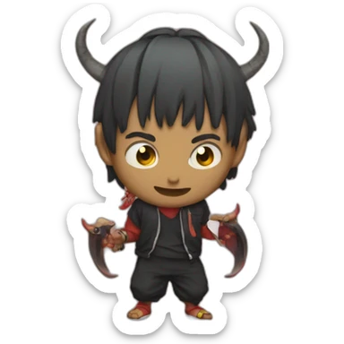 demon japonais rap sticker