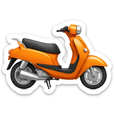 Orange moped sticker