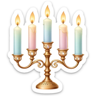 Pastel Victorian candles sticker