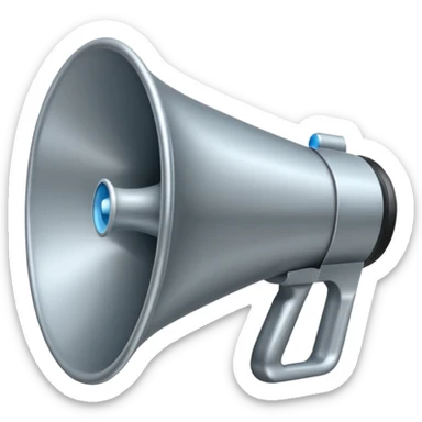 megaphone with social media icons telegram, vk, phone sticker