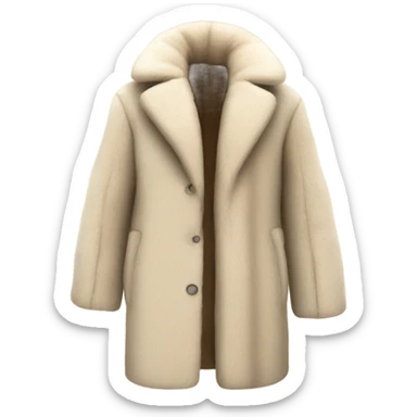 beige fur coat sticker