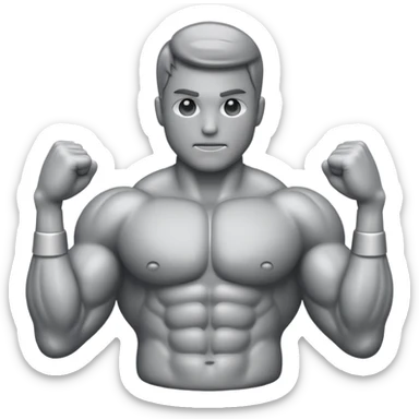 muscle icon sticker