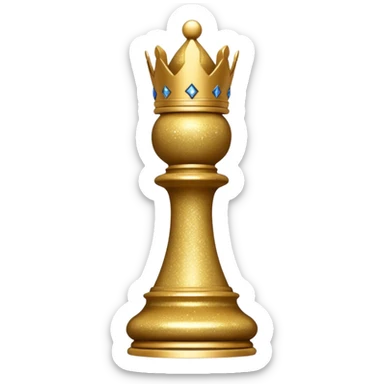 glitter chess piece bishop sticker