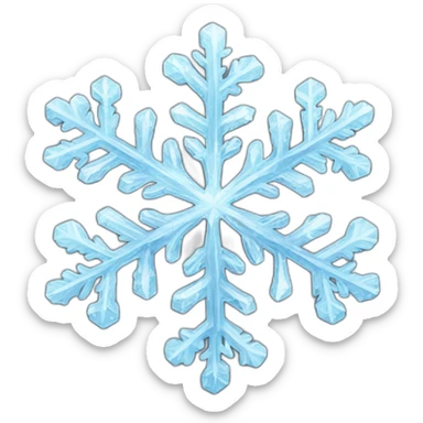 Crystal snowflakes sticker