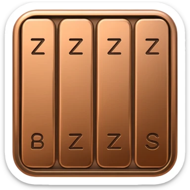 bronze bars, bronze text sticker