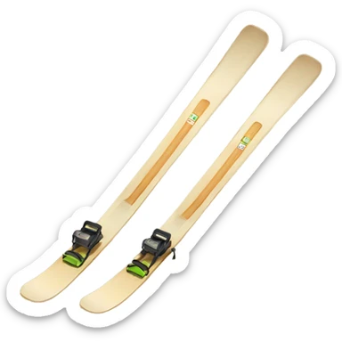 Two beige skis sticker