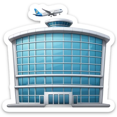 airport building sticker