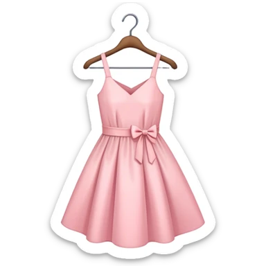 pastel pink spring dress on hanger sticker