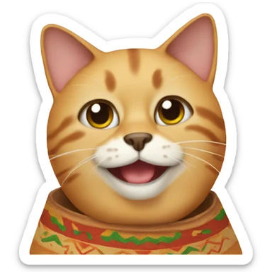 Enchilada cat sticker