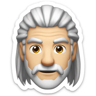 Geralt of Rivia in a mario hat sticker