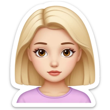 A Soft girl with skincare and makeup  sticker