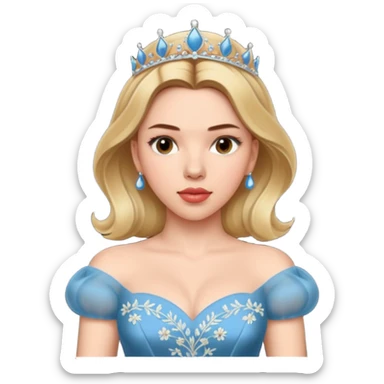 Scarlett Johansson in a princess dres sticker