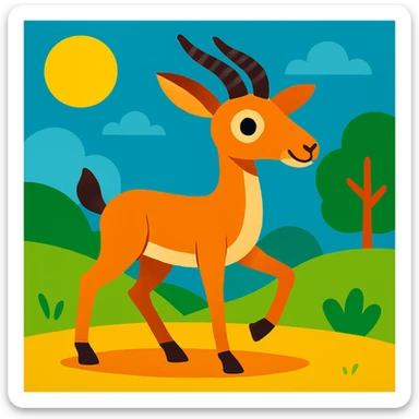 Gazelle sticker