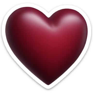 Burgundi heart sticker