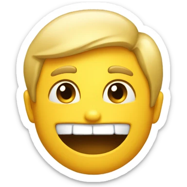Smile emoji with tension sticker