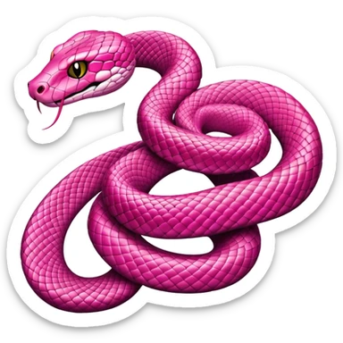 pink snake sticker