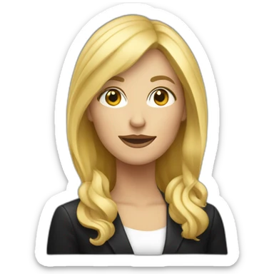 Un femme Blonde sur un canapé dans le noir sticker