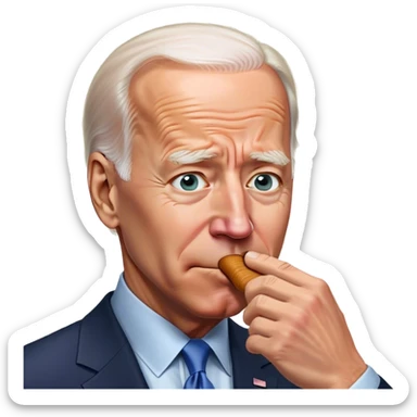 Joe Biden sniffing someone  sticker