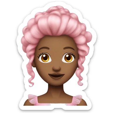 Sugarplum Fairy Nutcracker pink hair sticker