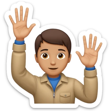 A person doing the 67 hand movement with a six on the Left hand and the seven on the right hand sticker