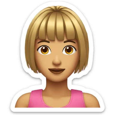 Chica con flequillo  sticker