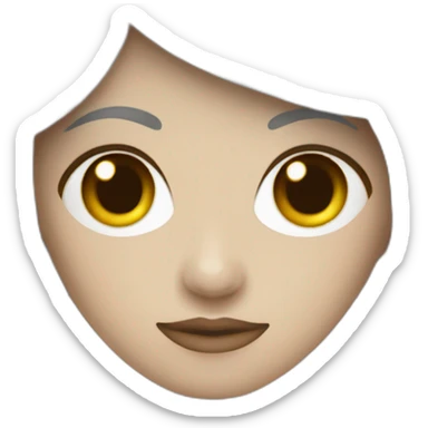 Mujer de pelo blanco con máscara de Oni japones sticker