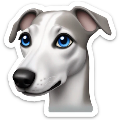 whippet blue eyes sticker