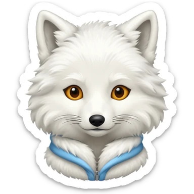 white fox sticker