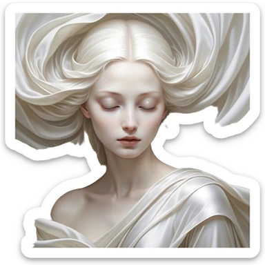 Regal and mysterious, with a flowing, sheet-like form draped in silvery-white hues, softly billowing as if caught in an unseen breeze, eye holes glowing with deep, thoughtful wisdom, simplified yet sophisticated, highly detailed, with a soft spectral radiance, high shine, exuding quiet authority, with a glowing outline that captures the essence of an ancient, noble spirit drifting through time! sticker