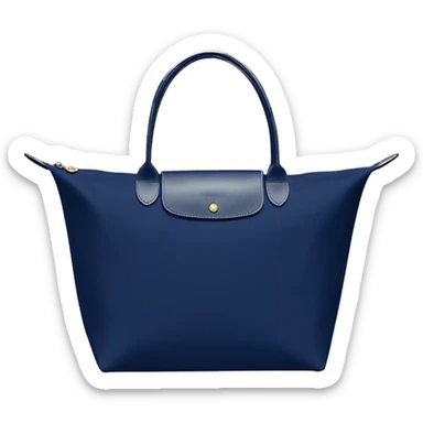 Navy blue longchamp tote bag sticker