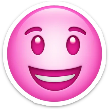 smiley face in love pink light  sticker