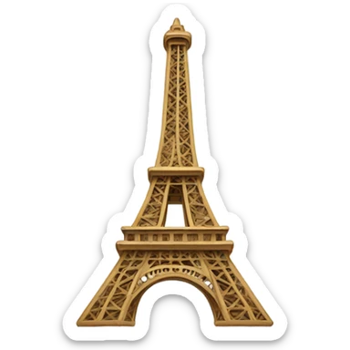 eiffel tower with a bow sticker
