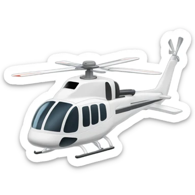Helicopter with Fenestron tail rotor and gray stripes sticker