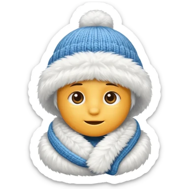 big fluffy fur winter hat cloth, only hat sticker