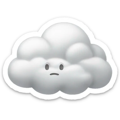 Big cosy and White cloud sticker