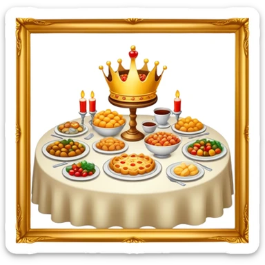 Royal Table of food with lights  sticker